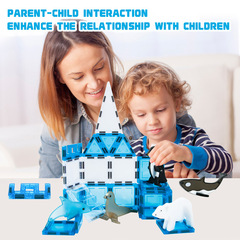 Cross-border children's educational building colorful windows scattered pieces inserting building blocks Xichuang educational parent-child interactive game castle wholesale