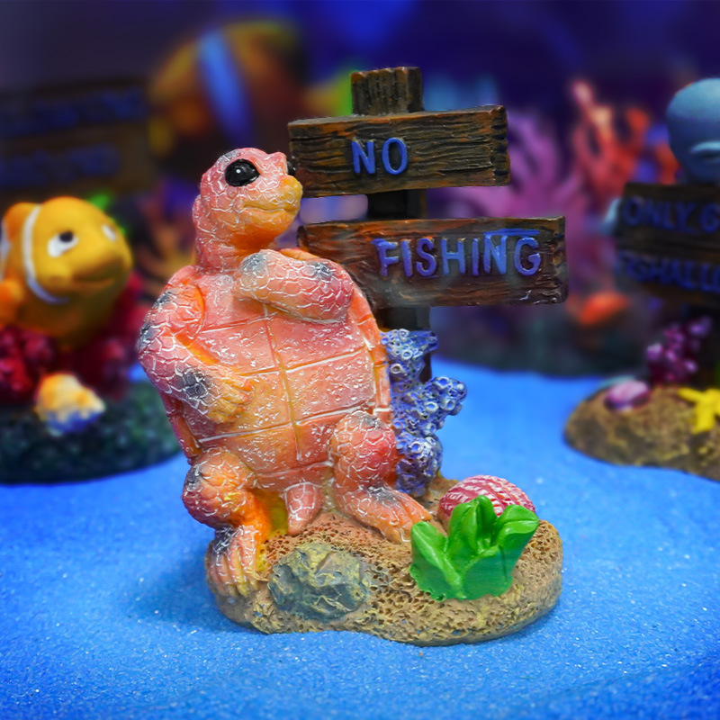Nuevo producto pecera decoración decoración decoración artesanía paisajismo submarino pequeño animal letrero pulpo delfín comerciante recomendado