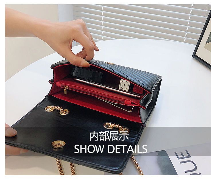 Nuova borsa a quadri con catena di alta bellezza da donna 2023 con motivo mini pecora incastonata di diamanti su una spalla_voghion.com