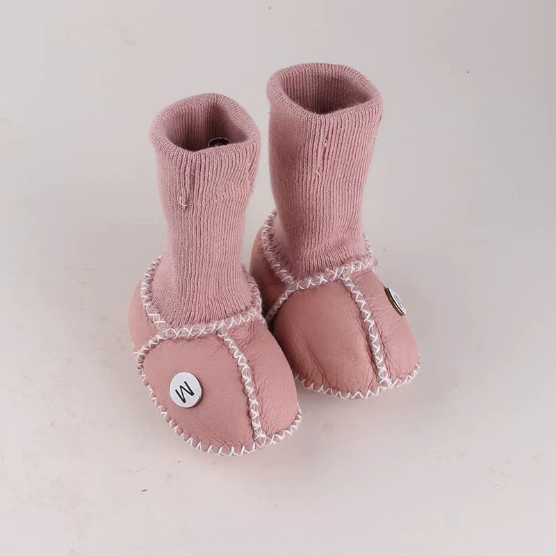 Овянья меховая детская теплая обувь для мальчиков и девочек детская хлопчатобумажная обувь для новорожденных