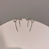 Summer brand silver needle, earrings with bow, silver 925 sample, simple and elegant design