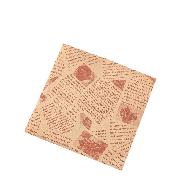 Papel americano a prueba de aceite Hamburger sartén papel absorbente de aceite comida fritas bandeja para hornear pan periódico inglés image 1