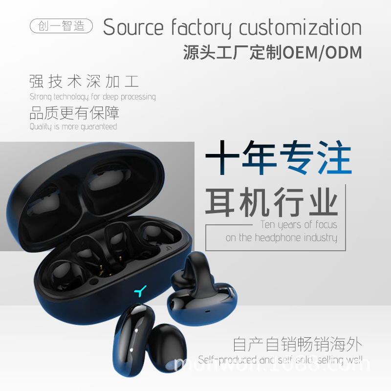 2025年新型イヤークリップ式Bluetoothヘッドホン ワイヤレスOWS クリップオンオープンイヤー型スポーツヘッドホン 超長時間待機 HM20|undefined