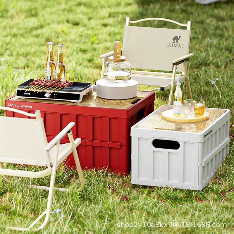Travel storage box for camping for auto, foldable plastic toy