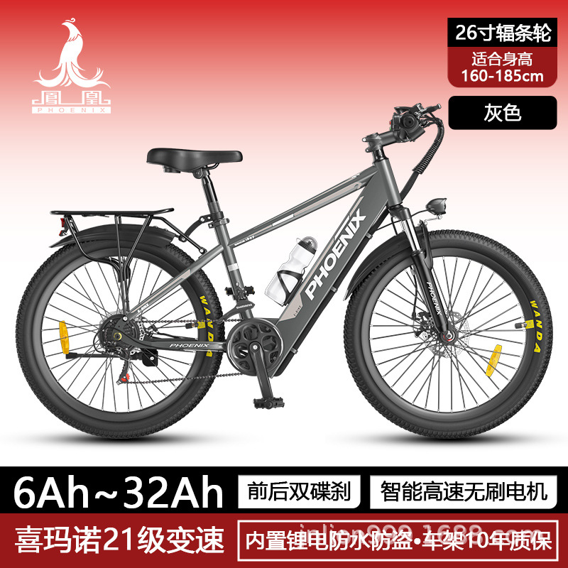 Bicicleta asistida eléctrica Phoenix Batería de litio estándar nacional Coche eléctrico para hombres y mujeres Motocicleta pequeña Coche de batería de transporte