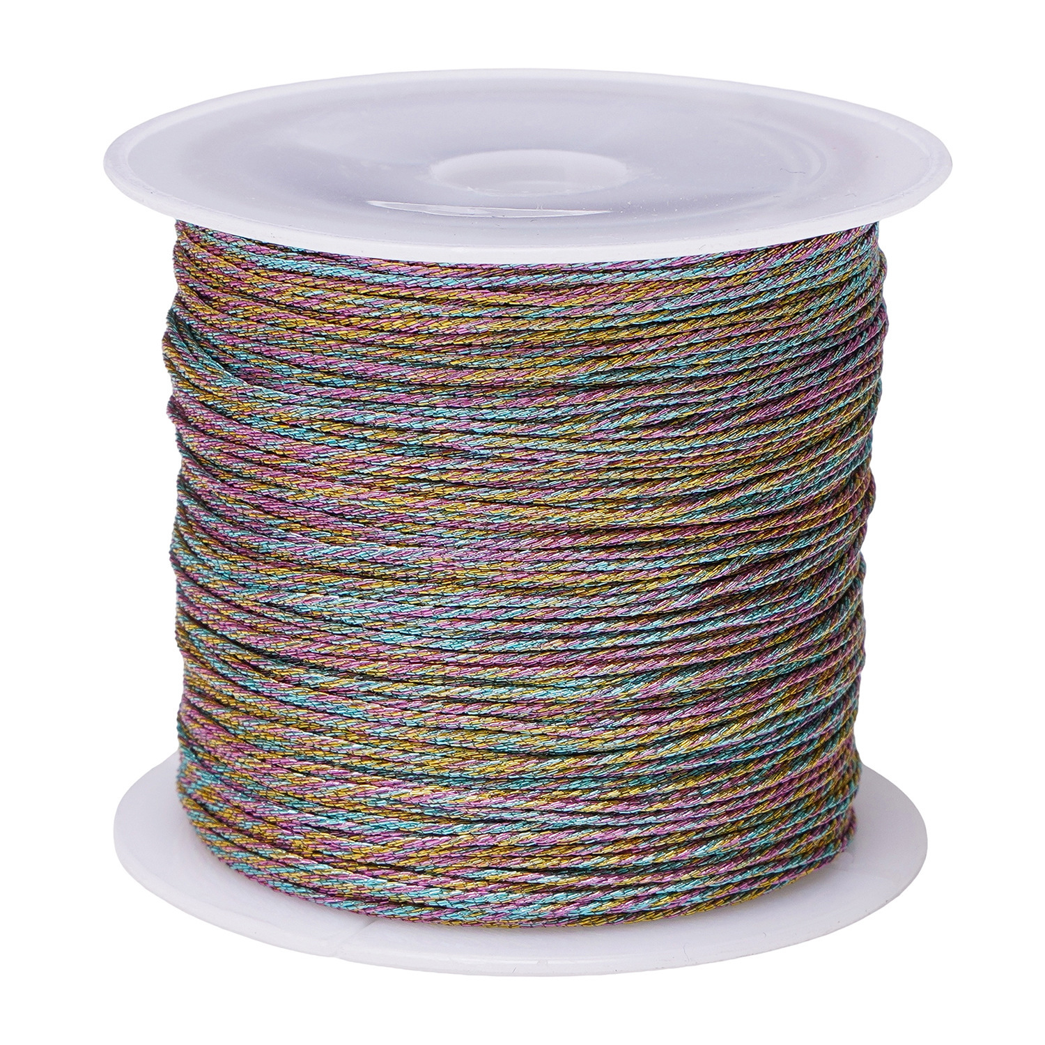 6 hilos de hilo de color mágico hilo de hilo de oro hilo de cuerda trenzada cuerda de mano joyería de bricolaje colgante pulsera cuerda trenzada 3 hilos cuerda de color mágico image 11