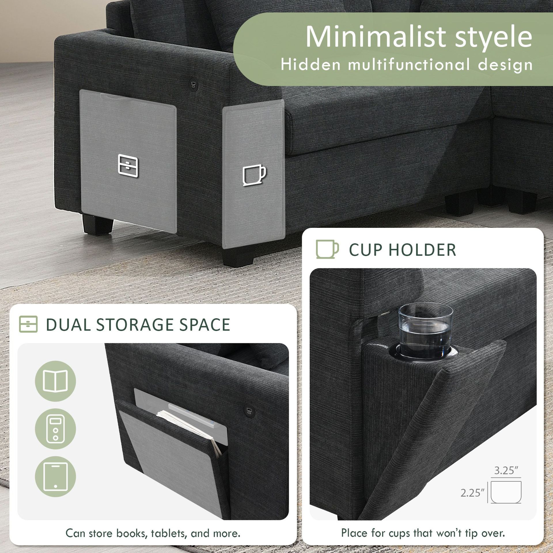 Estilo japonés sofá de cuero nórdico pequeño estilo simple moderno de sala de estar de tres personas sofá artístico de cuero
