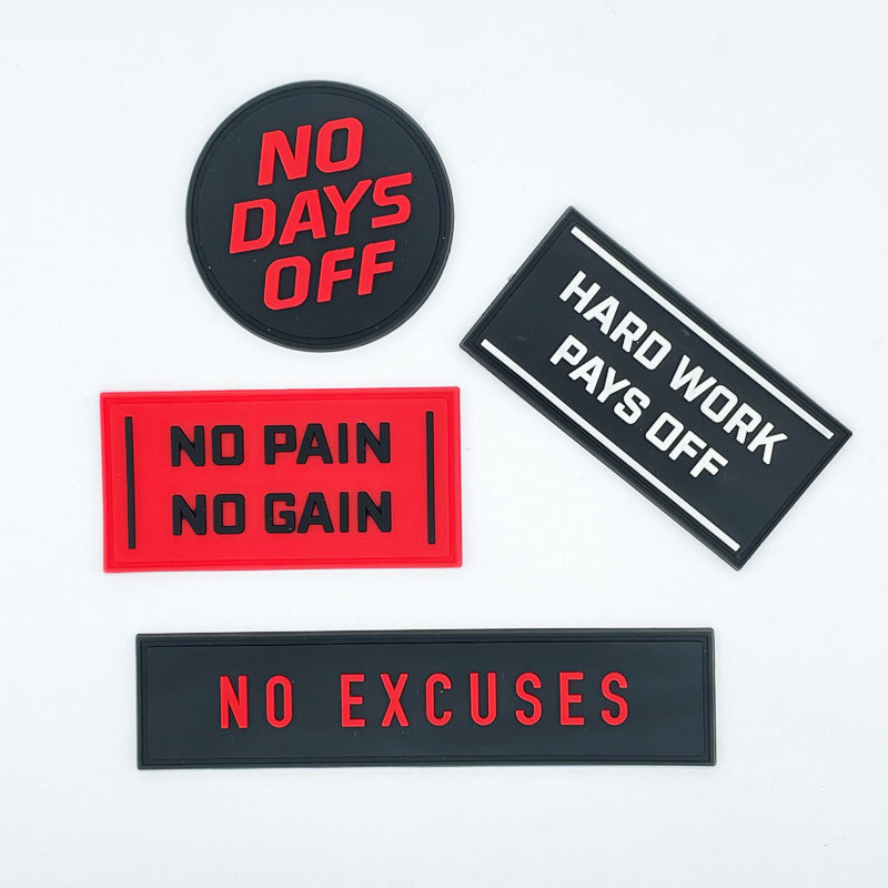 现货创意英文滴塑商标DIY现代硅胶服装徽章胸章高端商务PVC滴塑标