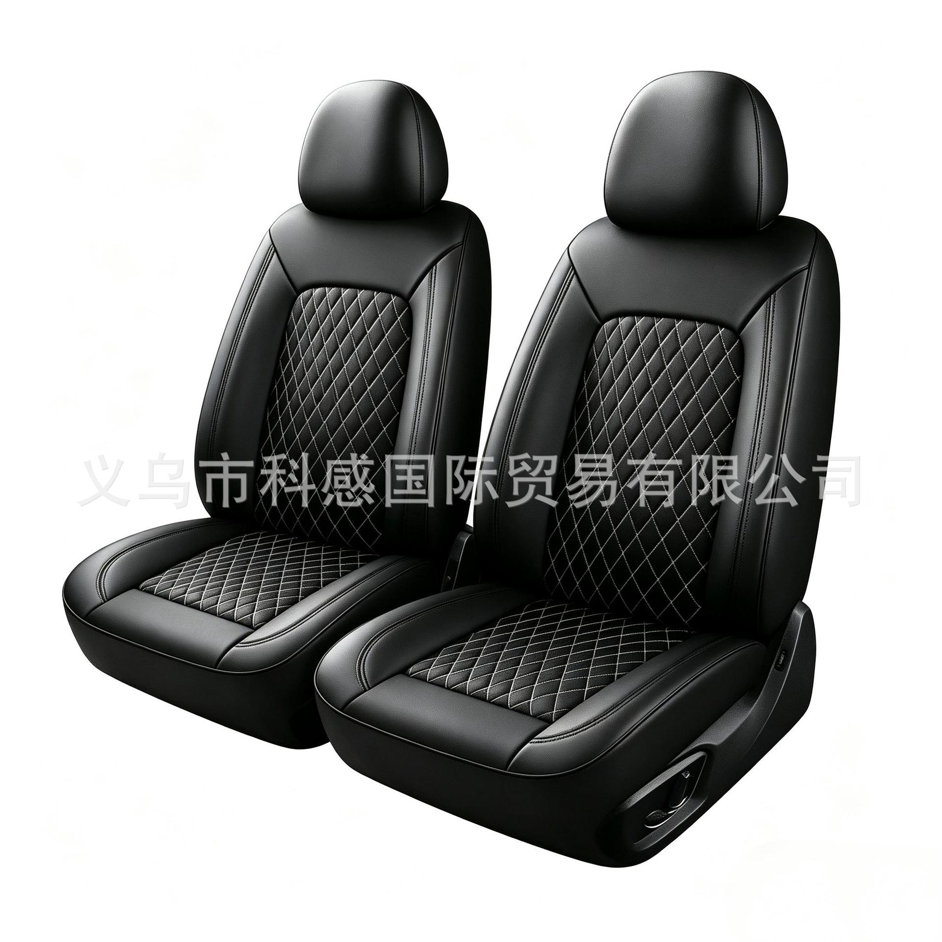 New cross-border single-line diamond-patterned PU leather car seat covers for Amazon, Mercado Libre, Mexico, and Russia
