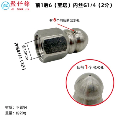 Plug-In Model, High pressure car wash water gun - front-1-and-rear-6-pagoda-inner-wire-g14-2-points