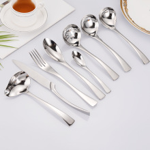 批发304不锈钢法式卡雅刀叉勺四件套酒店调羹汤壳汤漏鸭嘴淋汁勺