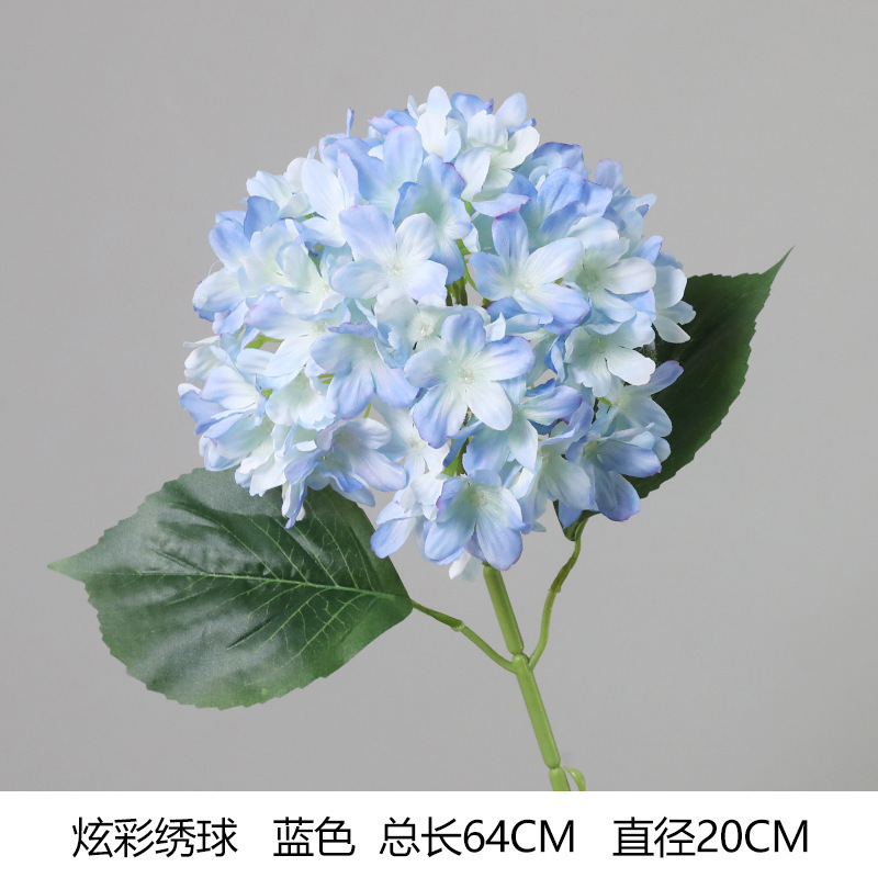 蓝色仿真花高级感逼真假花仿真玫瑰花婚庆婚礼装饰插花花束热销批|undefined