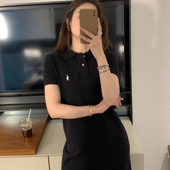 Xiaoma Laifu レディース ドレス 25 夏特別刺繍ラペル スポーツ アウトドア スリム POIO ドレス
