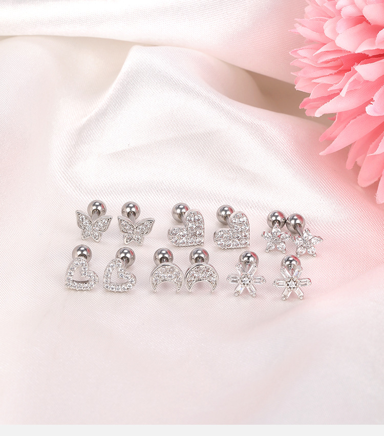 Pointed titanium steel lip stud product view