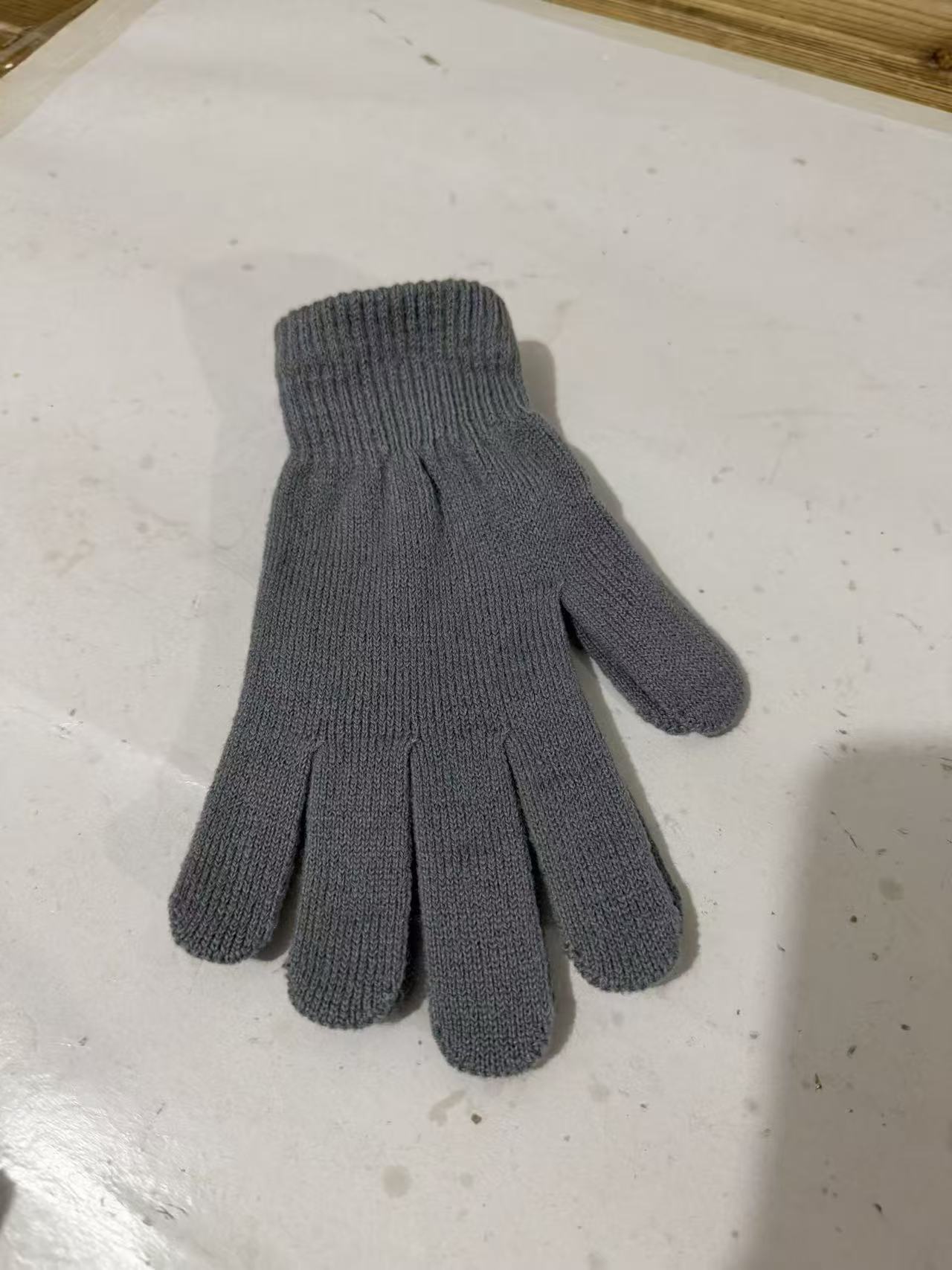 Nuevo unisex acrílico magia guantes de invierno cálido guantes de punto monocromo guantes de dedo completo logotipo imprimible image 21