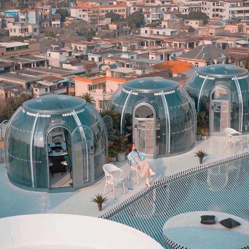 星空房透明泡泡屋网红民宿透明PC露营帐篷户外餐厅度假屋球形房