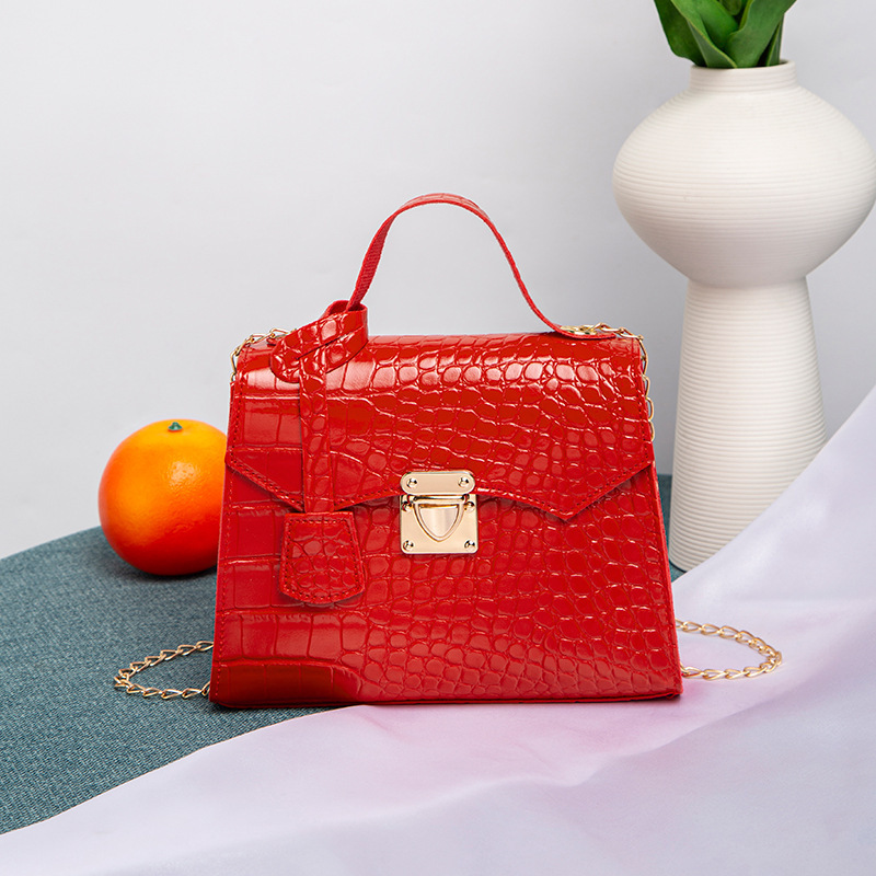 Bolso de piedra coreano 2022 bolso de mano de mujeres bolso de mano simple bolso de cocodrilo Kelly image 7