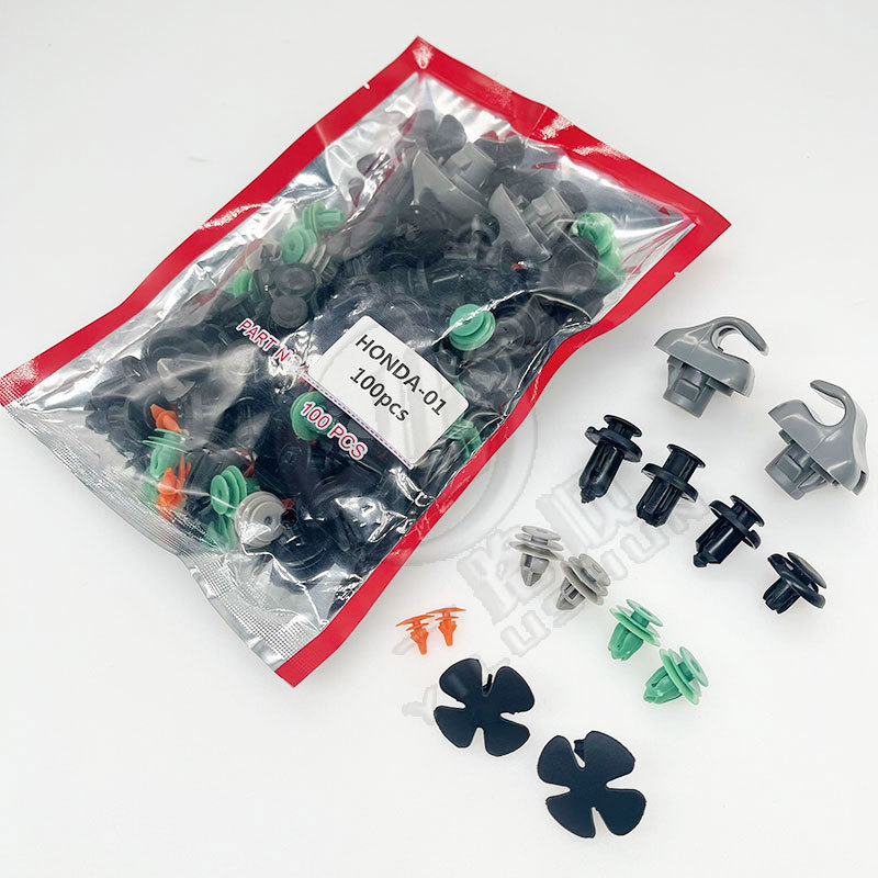 100 unids adecuado para Honda coche especial clip mezclado parasol parachoques panel interior tira de sellado hebilla fija