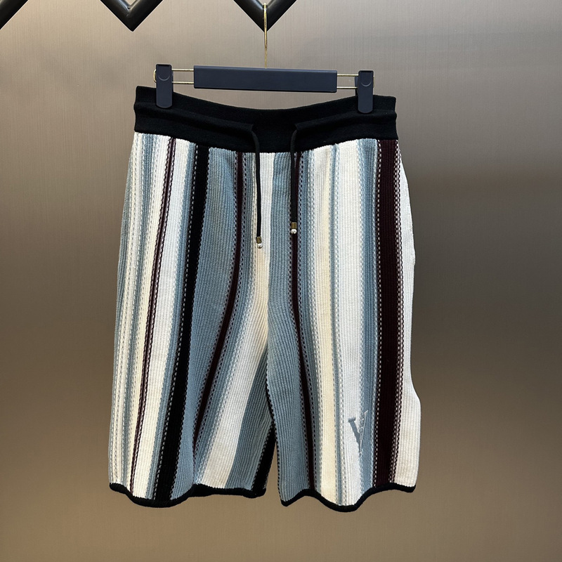 Ceiling Donkey Home 25Ss Spring/Summer New Striped Crochet Shorts Cotton 5-Point Pants with Beaded Drawstring Direct from Manufacturer