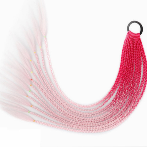 Children's single-color small braided ponytail hairband, braided ponytail colorful hairband, knitted braided hairband, messy ponytail hairband