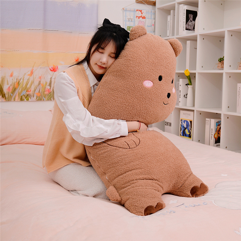 Trendy Cute Bear Pillow Large Removable Washable Long Strip Super Soft Lazy Bed Hug Sleeping Leg Pillow