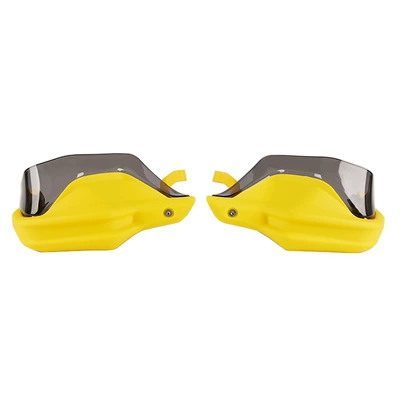 Suitable for Bmw F750Gs F850Gs F900R/Xr Modified Handlebar Handguards, Wind Deflector Heightening Pieces, Hand Shields (Motorcycle front windshield) - yellow-handguards-extension-plates-grey