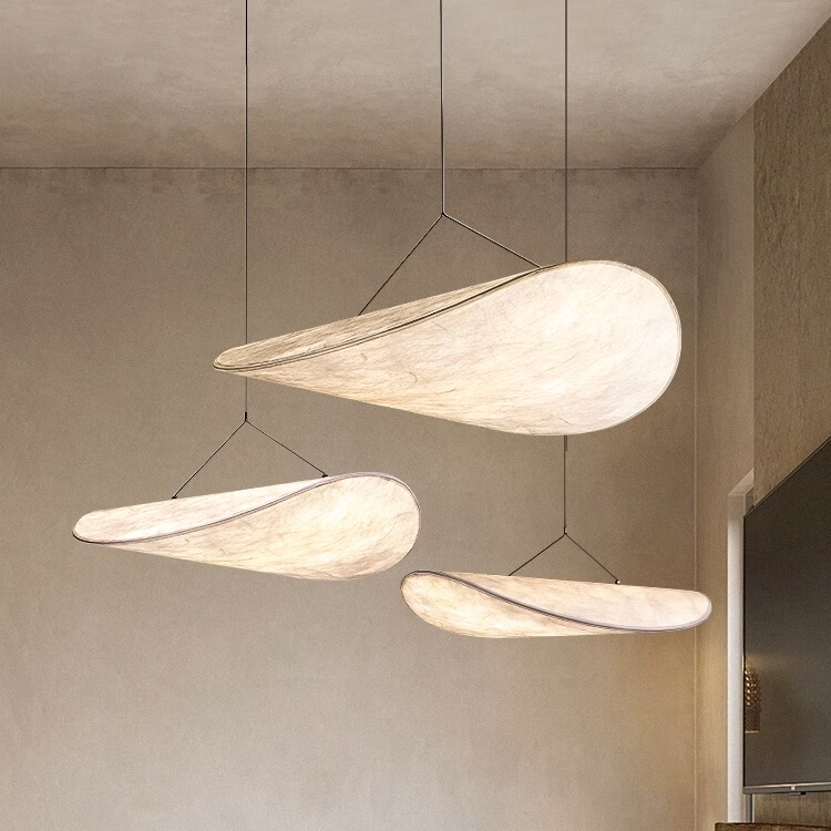 Japanese Wabi-Sabi Style Living Room Lamp Nordic Designer Creative Retro Art B&B Restaurant Bedroom Silk Chandelier