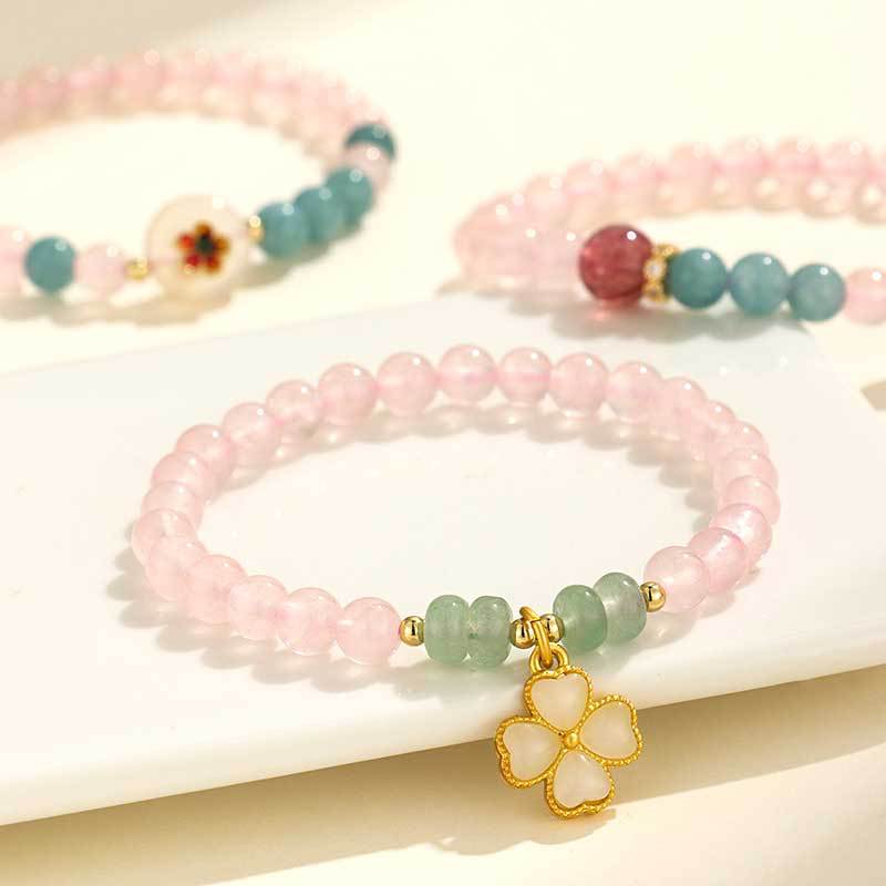 Universal beaded bracelet jade from pearl