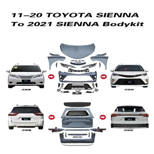 Suitable for 11-20 Toyota Sienna modification to the new 21 Sienna XSE Sport version front bumper with upgraded body kit