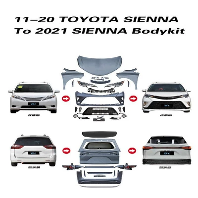 Suitable for 11-20 Toyota Sienna modification to the new 21 Sienna XSE Sport version front bumper with upgraded body kit