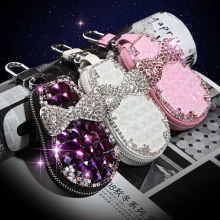 镶钻通用汽车包女蒙奇奇水晶汽车套挂件装饰车用钥匙壳