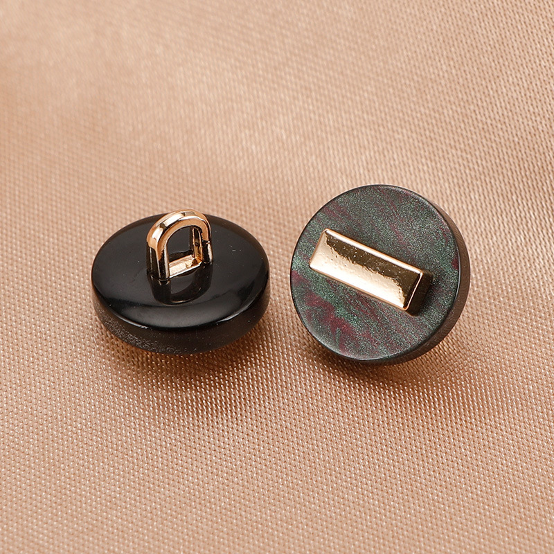 彩色一字型金属双拼扣高脚毛呢大衣开衫服装西装手缝装饰扣圆形扣