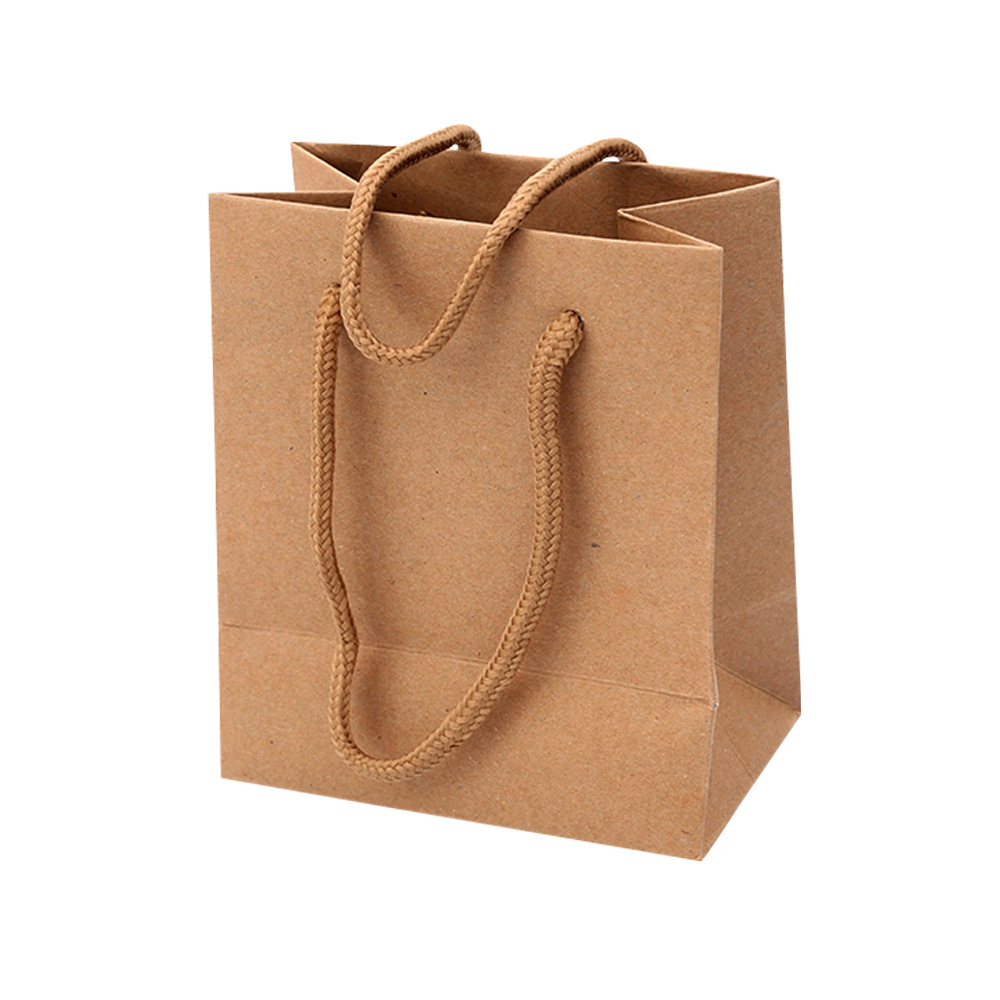 加厚牛皮纸袋手提袋 包装袋奶茶外卖打包袋礼品袋手提礼袋