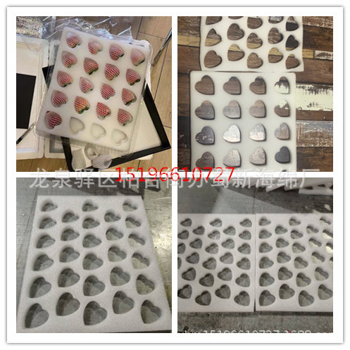 厂家供应草莓包装海绵/心型草莓海绵/礼盒草莓包装/66枚77枚海绵