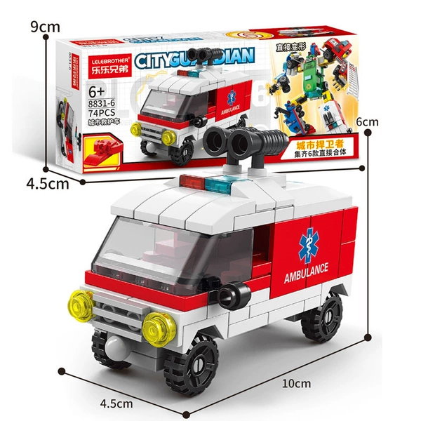 Ambulance, gift box, 74 pieces