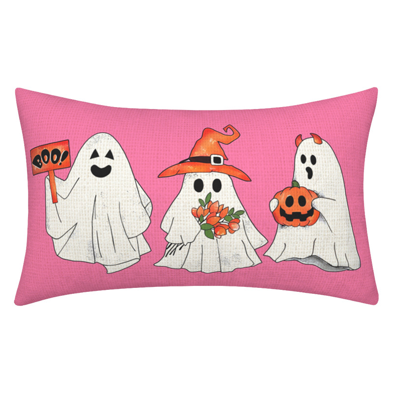 90g Weight Pillow Cases Home Textiles & Decor Type Polyester Material Halloween Festival letter, Ghost Pattern Cute, Funny Style Halloween Cute Funny Letter Ghost Polyester Pillow Cases Couch & Sofa Decor 4