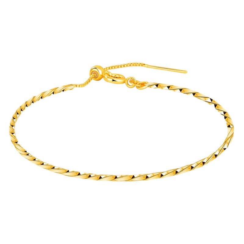 Wearable pequeño agujero del grano de la aguja de tipo pulsera de cuentas chapado en oro de 24K Pearl Road Pass pulsera de cuentas Universal DIY pulsera
