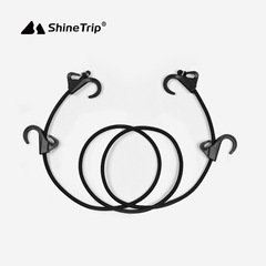 Shanqu Outdoor Shopping Cart Luggage Rope Elastic Rope with Hook Rope Elastic Belt Four-Hook Bundle Rope Camper Car Tie