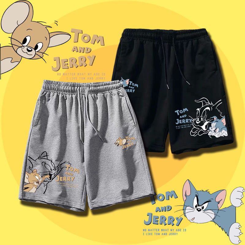 European and American Animation Cartoon Cat and Mouse Sports Trend Shorts Ins Male and Female Couple Breathable Five-Point Pants 12