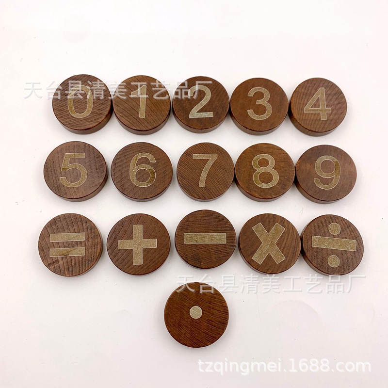 30mm madera grabado 26 letras/números oblea 7mm grueso madera grabado A- Z letras oblea