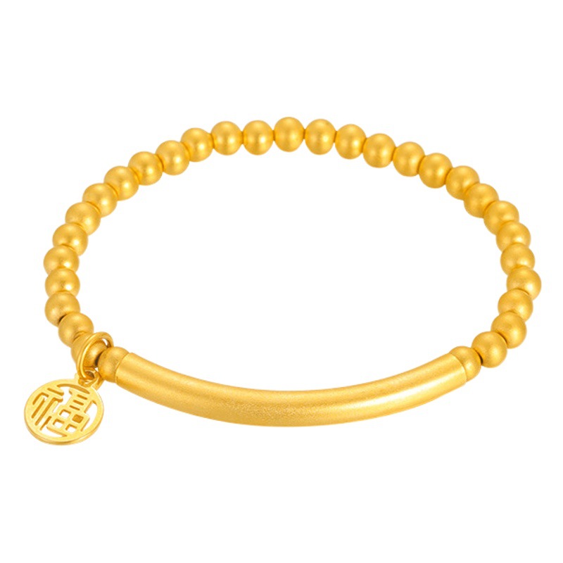 Nuevo patrimonio antiguo pulsera fu marca codo media pulsera fu carácter elástico pulsera de cuentas pulsera auspicioso de las mujeres al por mayor