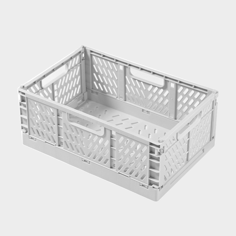 折りたたみプラスチック収納バスケットデスクトップ収納バスケットクリエイティブスナック収納ボックススタックデスクトップリビングルーム冷蔵庫収納バスケット|undefined