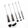Silver brush handle + black bristles