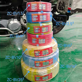 国友电线国标铜线家用bv线工程铜芯线单股硬铜线ZC-BV-450/750V