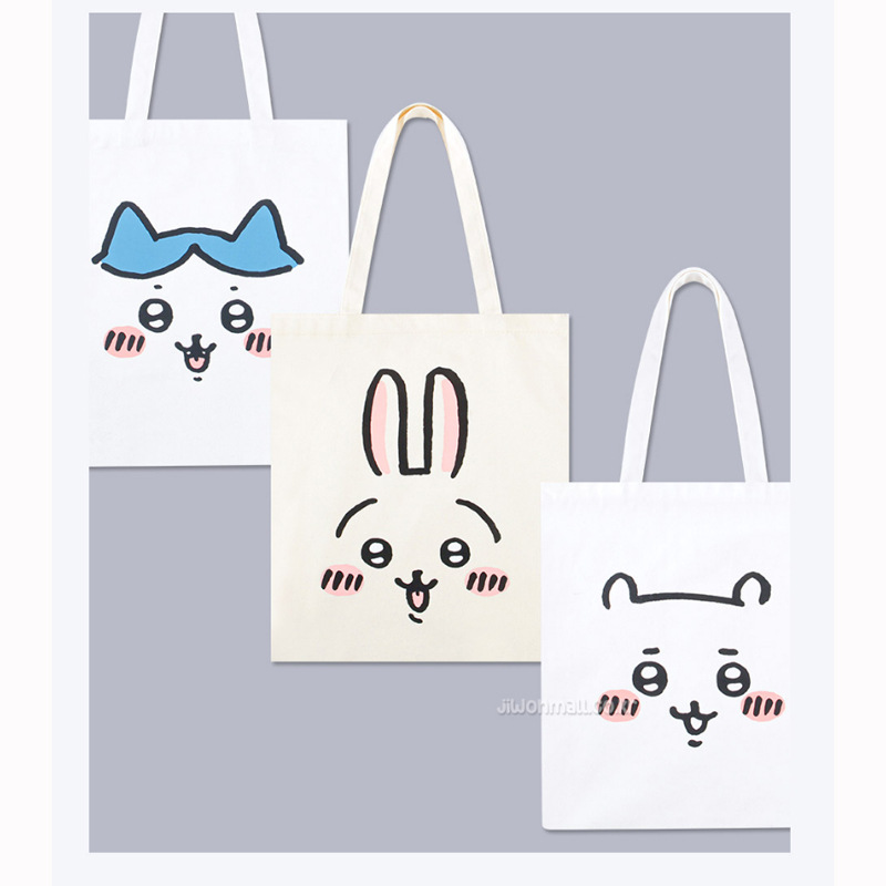 韩国chiikawa卡通新款吉伊卡哇帆布包使用于户外学生便携式帆布袋