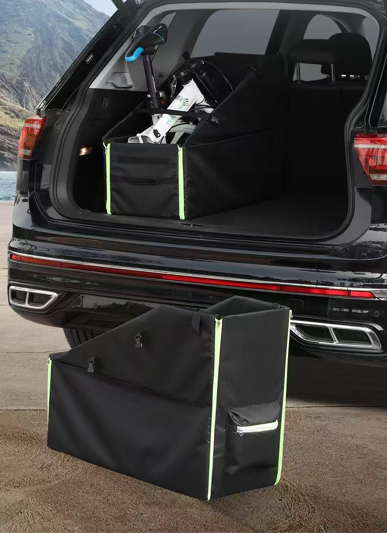 Car-Mounted Folding Bicycle Storage Box for the Trunk, Suitable for Parking Spaces, Car Loading, and Storage