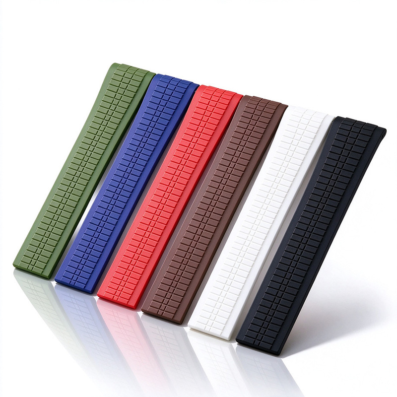 Original Rubber Watch Strap with Raised Steel Studs, No Logo, Suitable for Patek Philippe Non-Silicone Watch Accessories Original Rubber Watch Strap with Raised Steel Studs, No Logo, Suitable for Patek Philippe Non-Silicone Watch Accessories