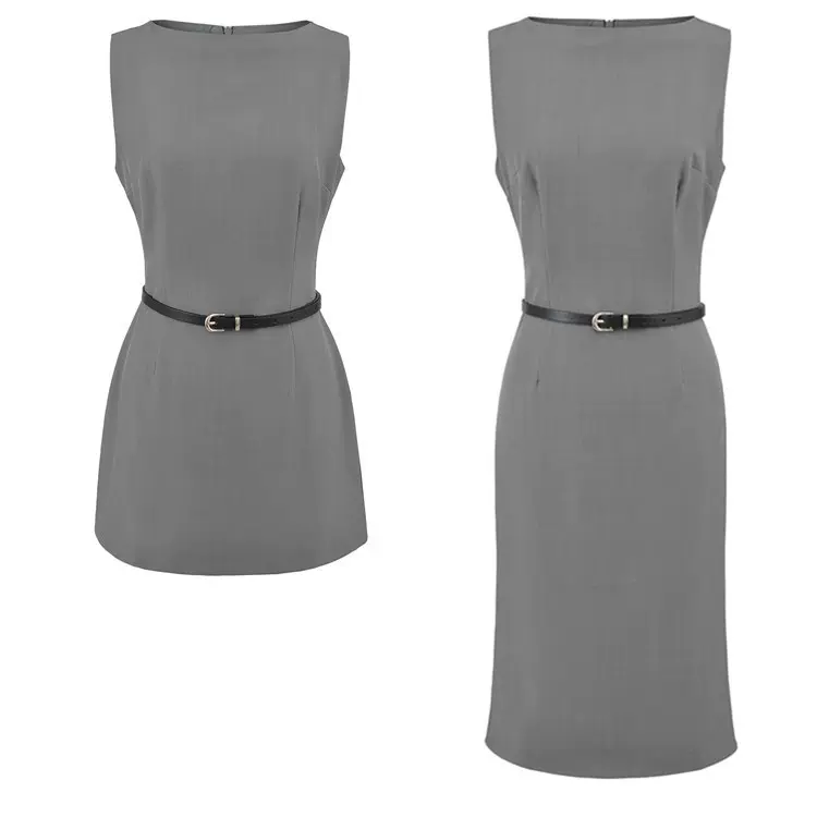 夏季海妖风职场通勤无袖连衣裙女收腰瑞秋裙高智感穿包臀短裙长裙