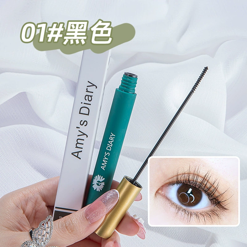 Тушь для ресниц (Amy's Diary) Slim Long-Curl, водостойкая, ультратонкая кисть, черная/коричневая