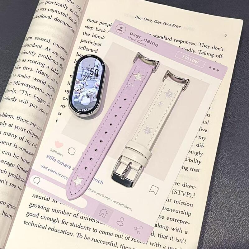 Suitable for Huawei Band 11/11Pro Five-Pointed Star Pin Buckle Huawei Fashionable and Versatile Watch Wristband with High-End Leather Finish Suitable for Huawei Band 11/11Pro Five-Pointed Star Pin Buckle Huawei Fashionable and Versatile Watch Wristband with High-End Leather Finish